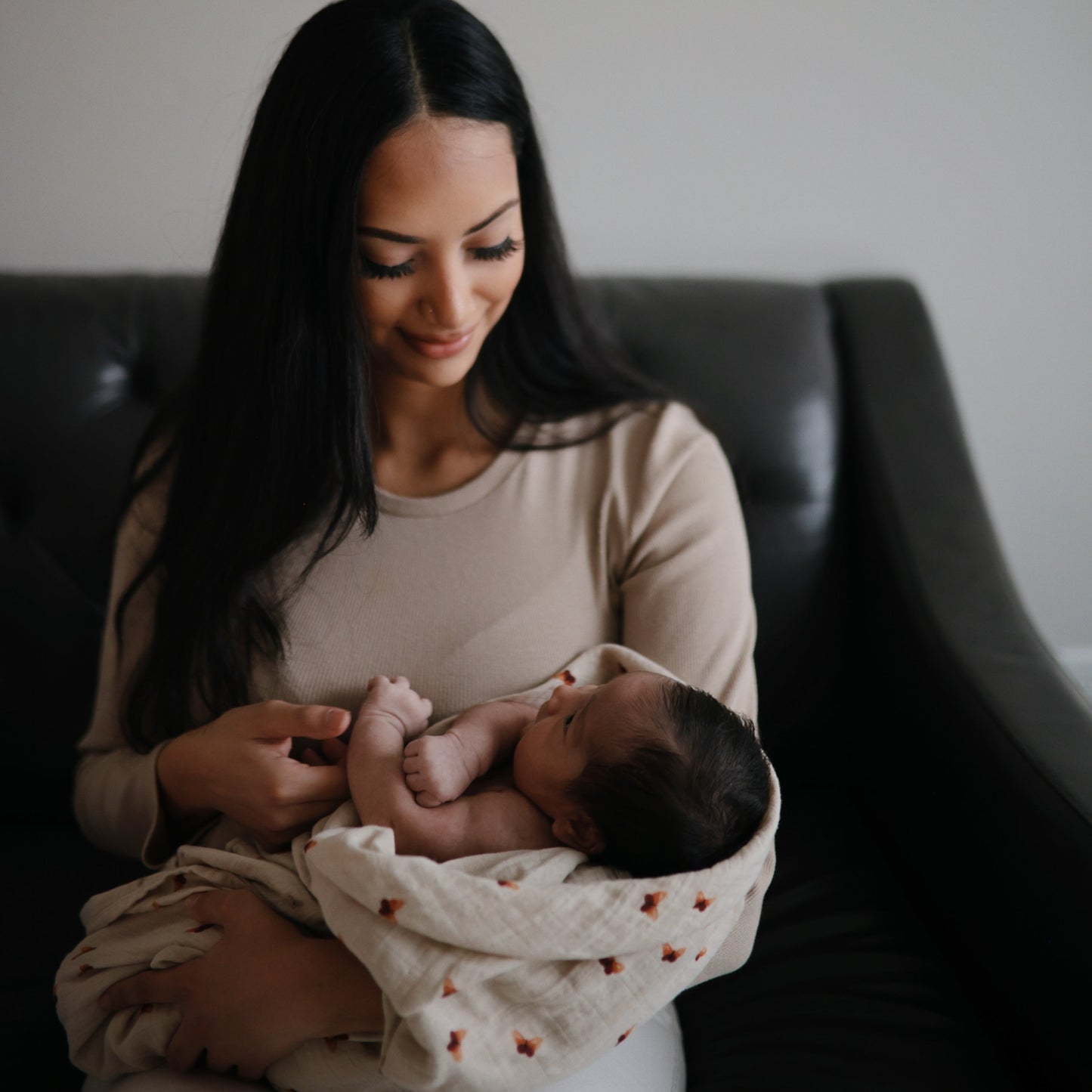 Organic Cotton Muslin Swaddle Blanket - Chickadees Wooden Toys