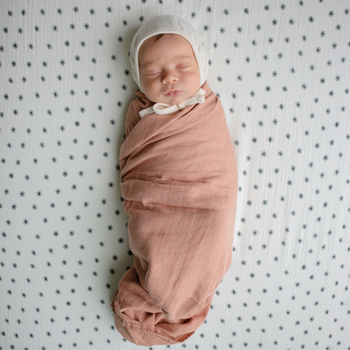 Organic Cotton Muslin Swaddle Blanket - Chickadees Wooden Toys
