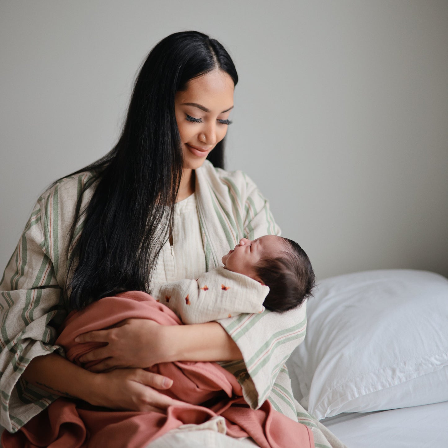 Organic Cotton Muslin Swaddle Blanket - Chickadees Wooden Toys