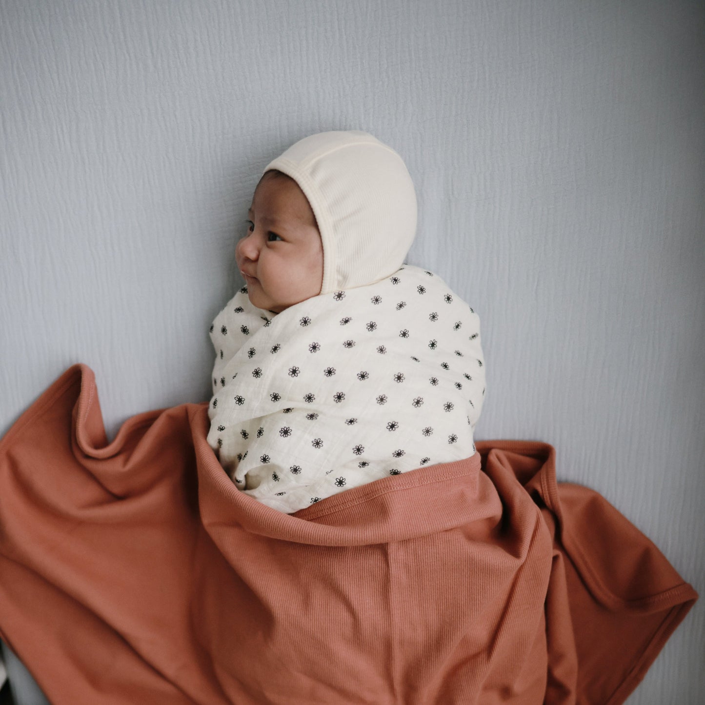Organic Cotton Muslin Swaddle Blanket - Chickadees Wooden Toys