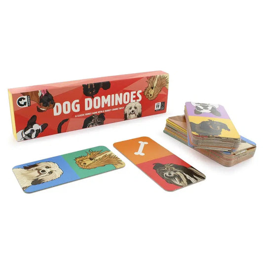 Dog Dominoes Card Game Ginger Fox - Chickadees Wooden Toys