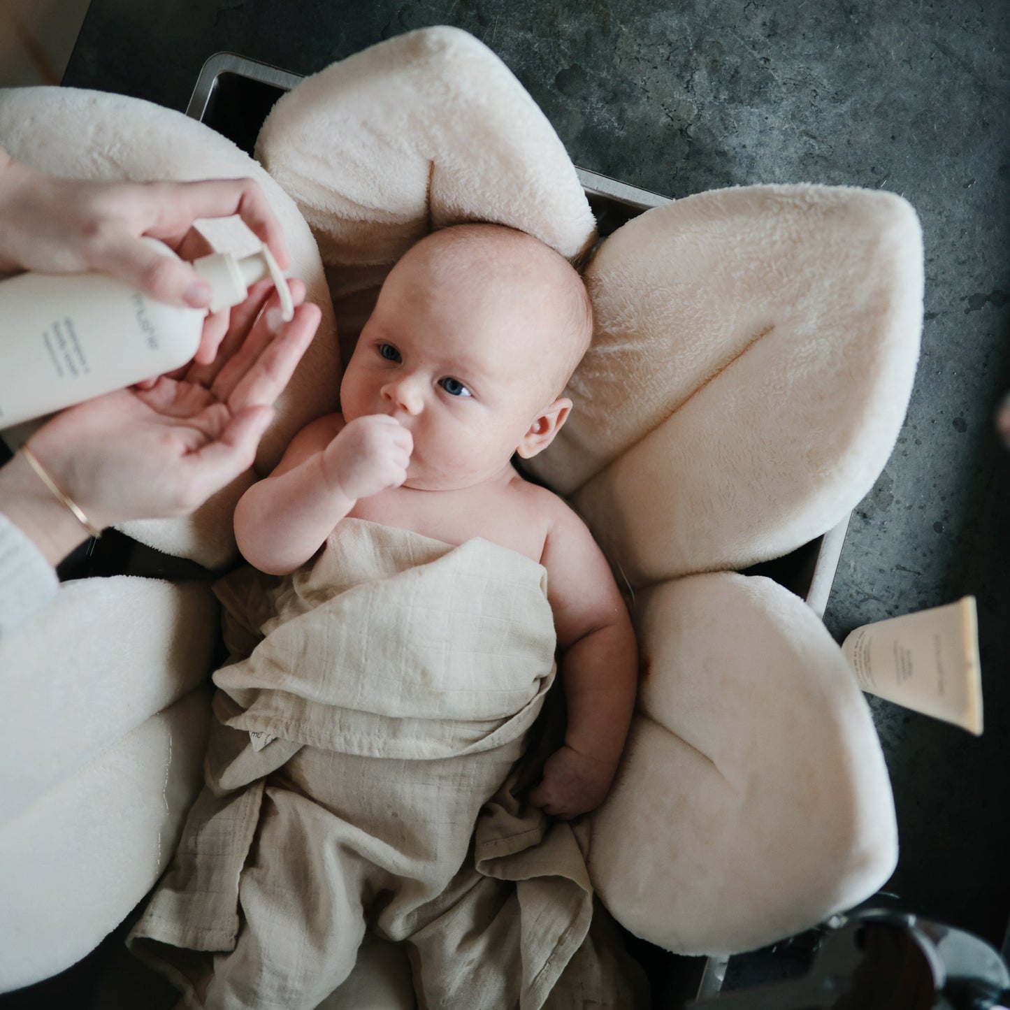 Organic Cotton Muslin Swaddle Blanket - Chickadees Wooden Toys