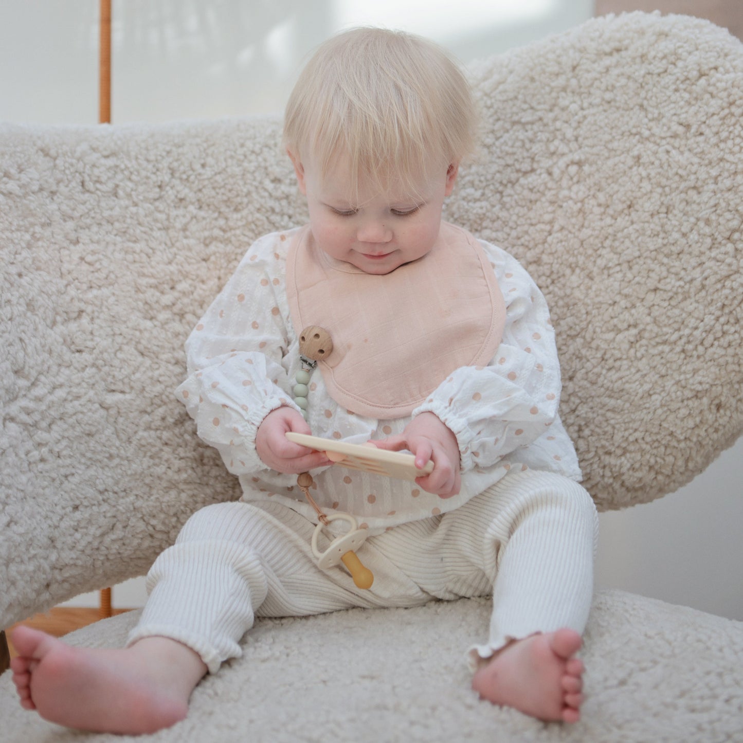 Muslin Bib - Chickadees Wooden Toys
