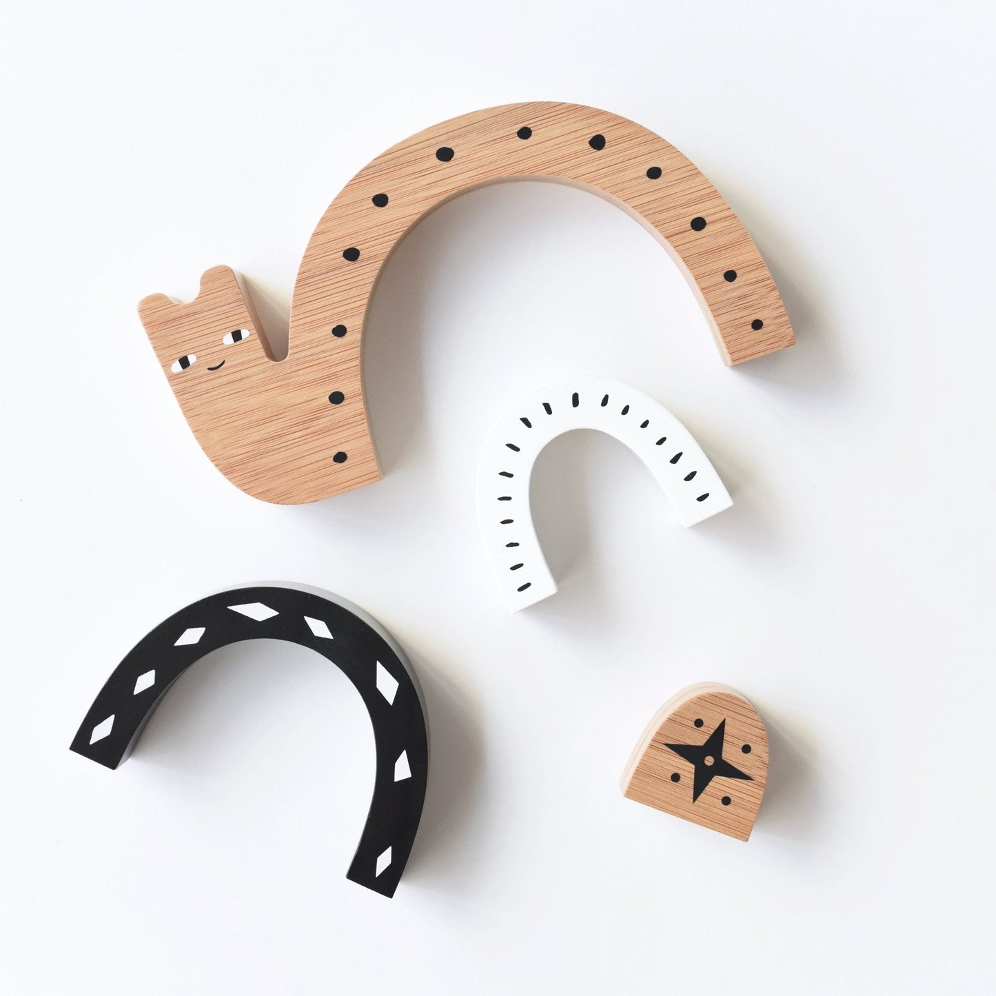 Bamboo Nesting Snail - Chickadees Wooden Toys
