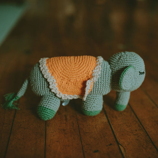 Organic Gray Elephant - Chickadees Wooden Toys