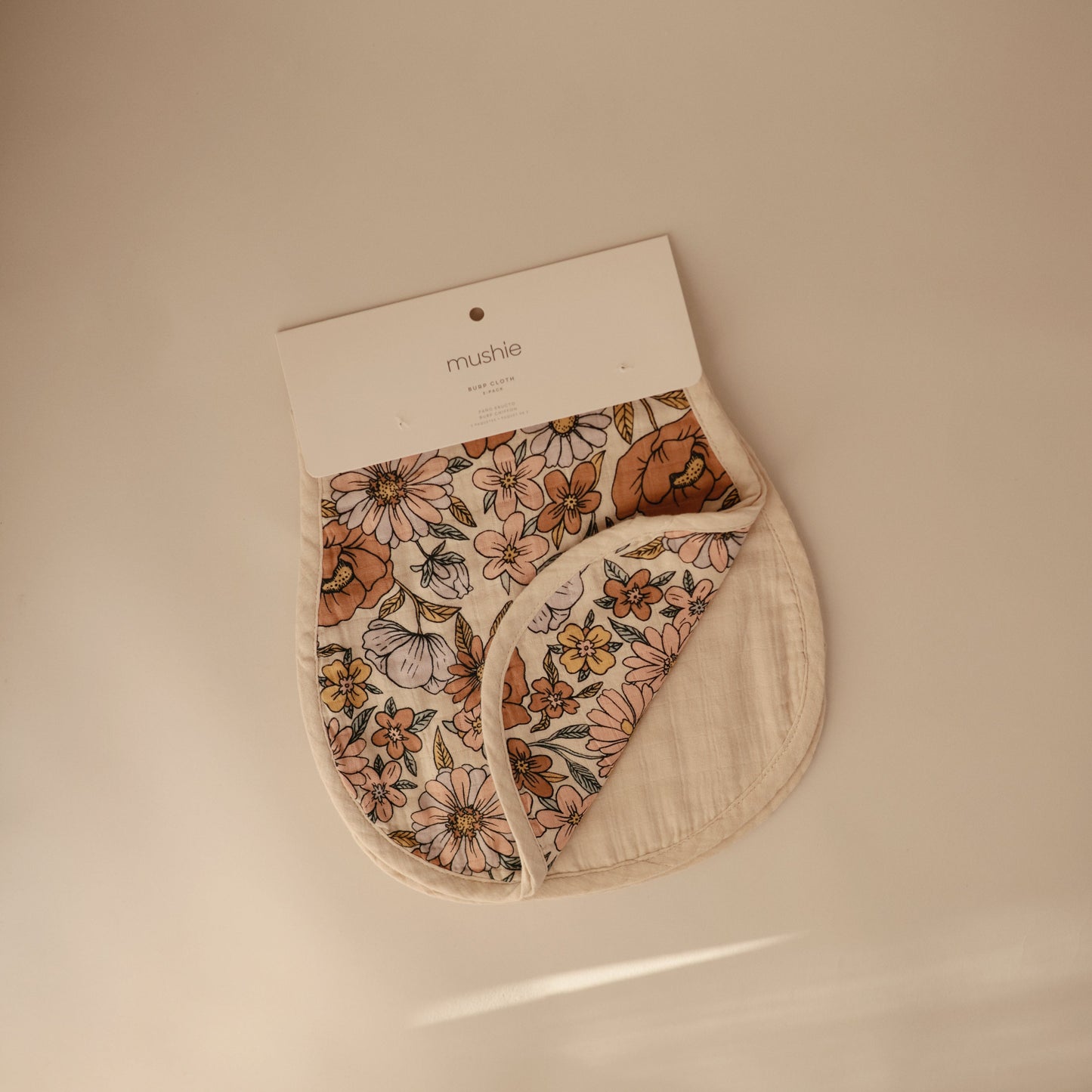Organic Cotton Muslin Burp Cloth 2-Pack - Chickadees Wooden Toys