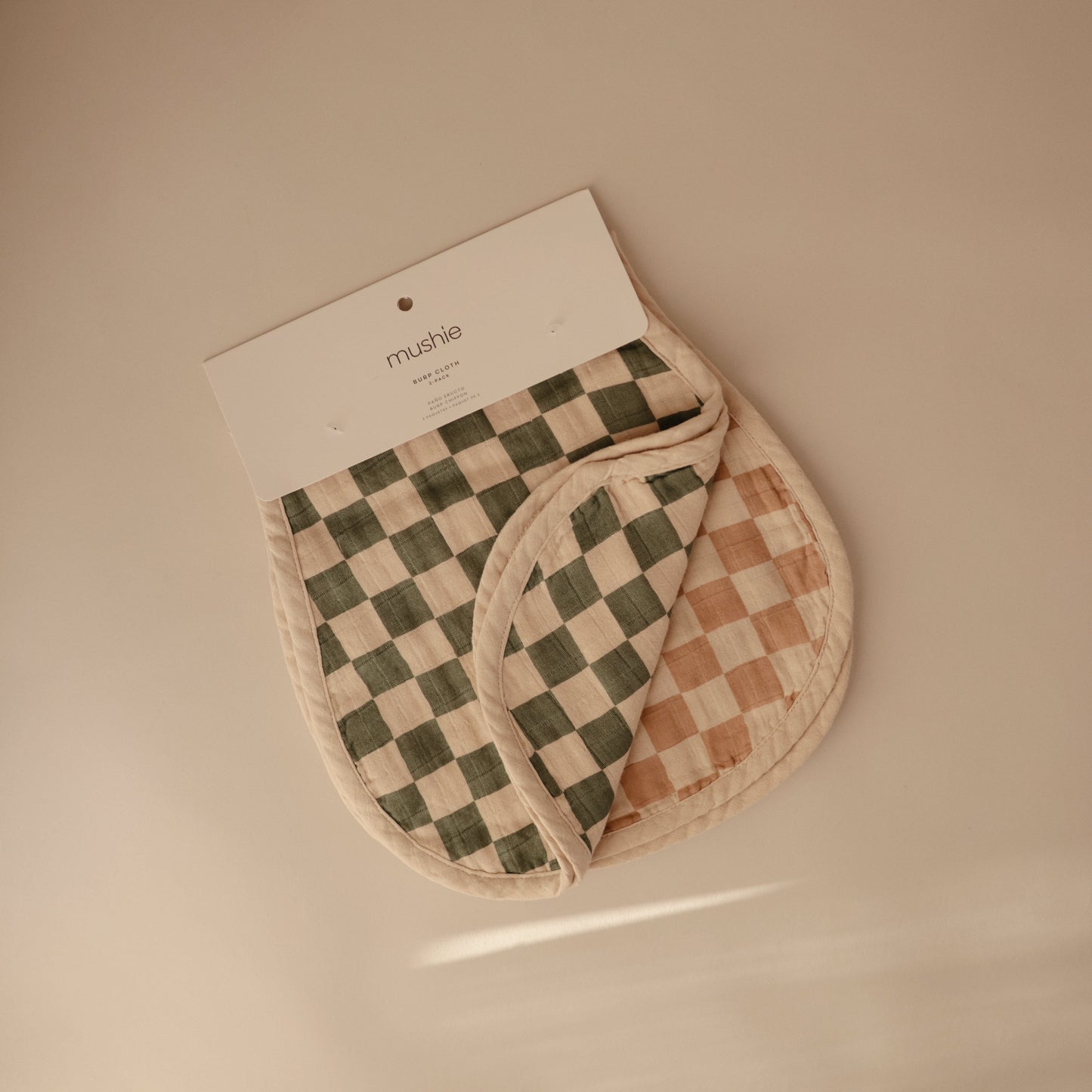 Organic Cotton Muslin Burp Cloth 2-Pack - Chickadees Wooden Toys