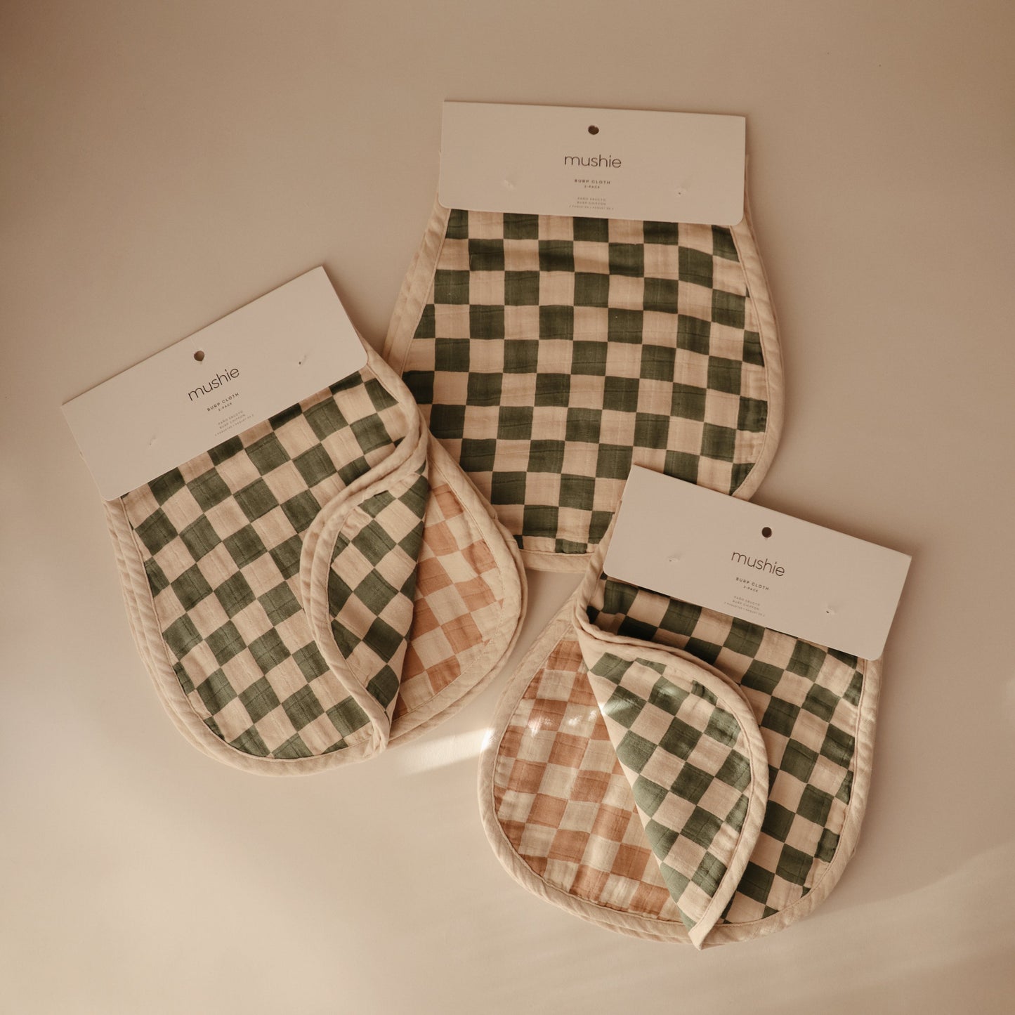 Organic Cotton Muslin Burp Cloth 2-Pack - Chickadees Wooden Toys