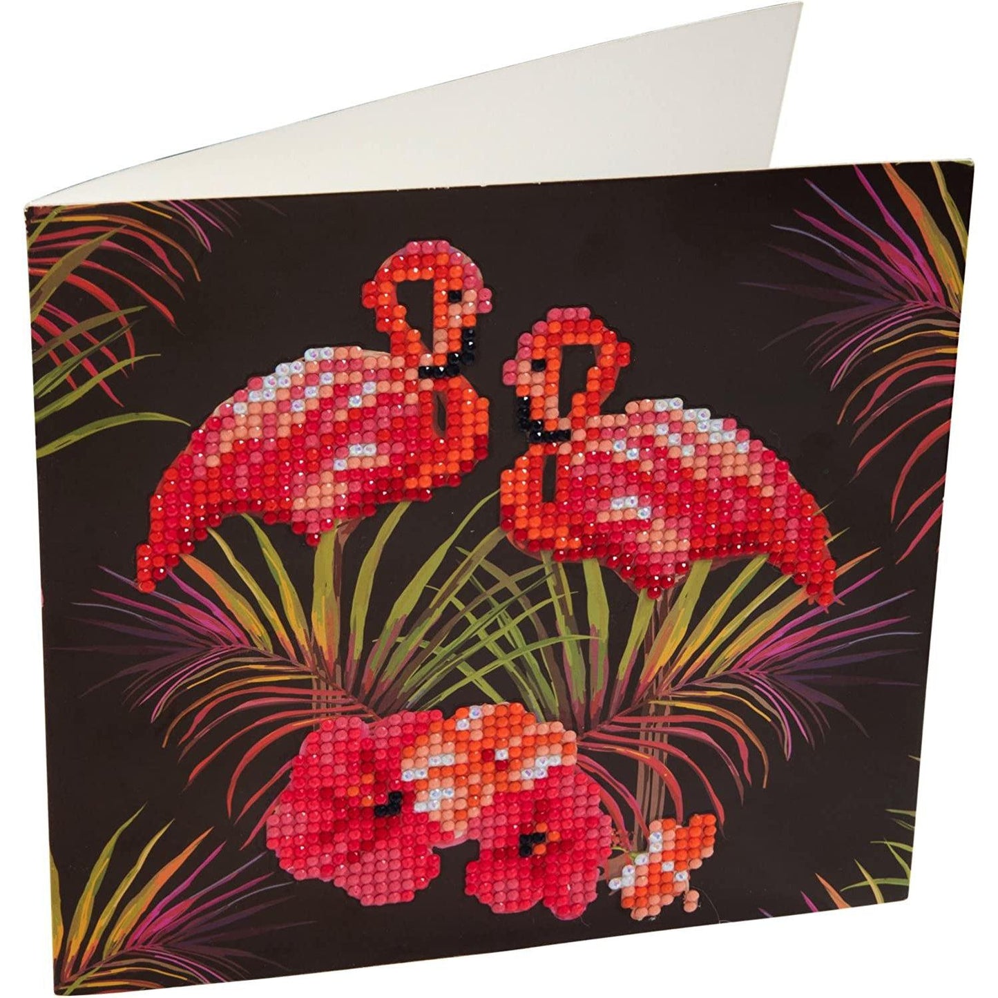 Flamingos Crystal Art Card Kit Craft Buddy