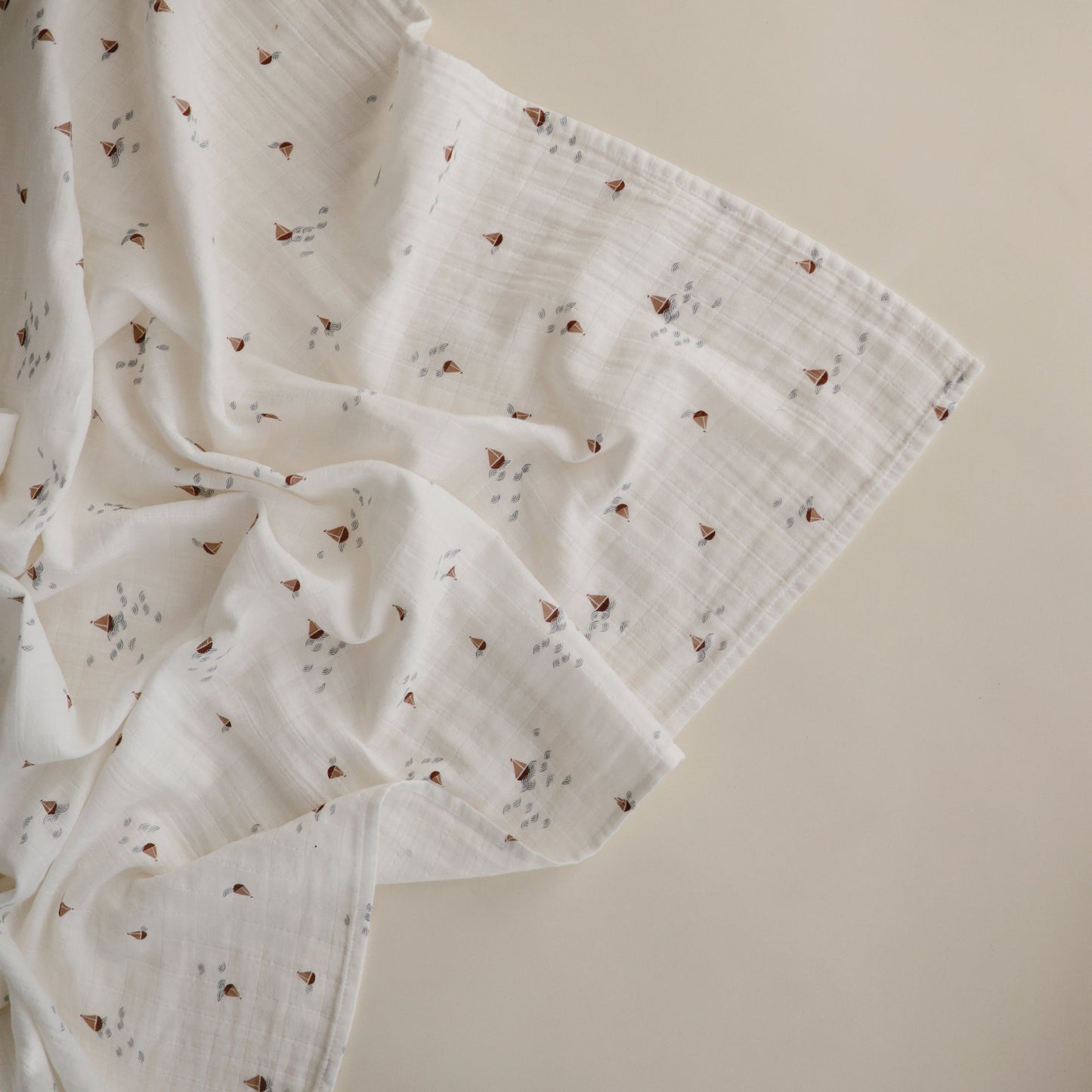 Organic Cotton Muslin Swaddle Blanket - Chickadees Wooden Toys