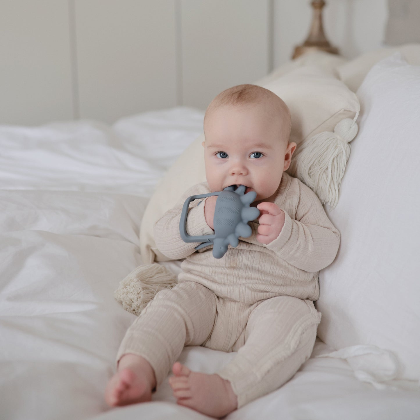 No-Drop Dino Teether (Tradewinds) - Chickadees Wooden Toys
