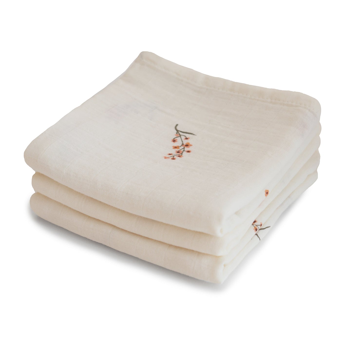 Organic Cotton Muslin Cloths 3-Pack - Chickadees Wooden Toys