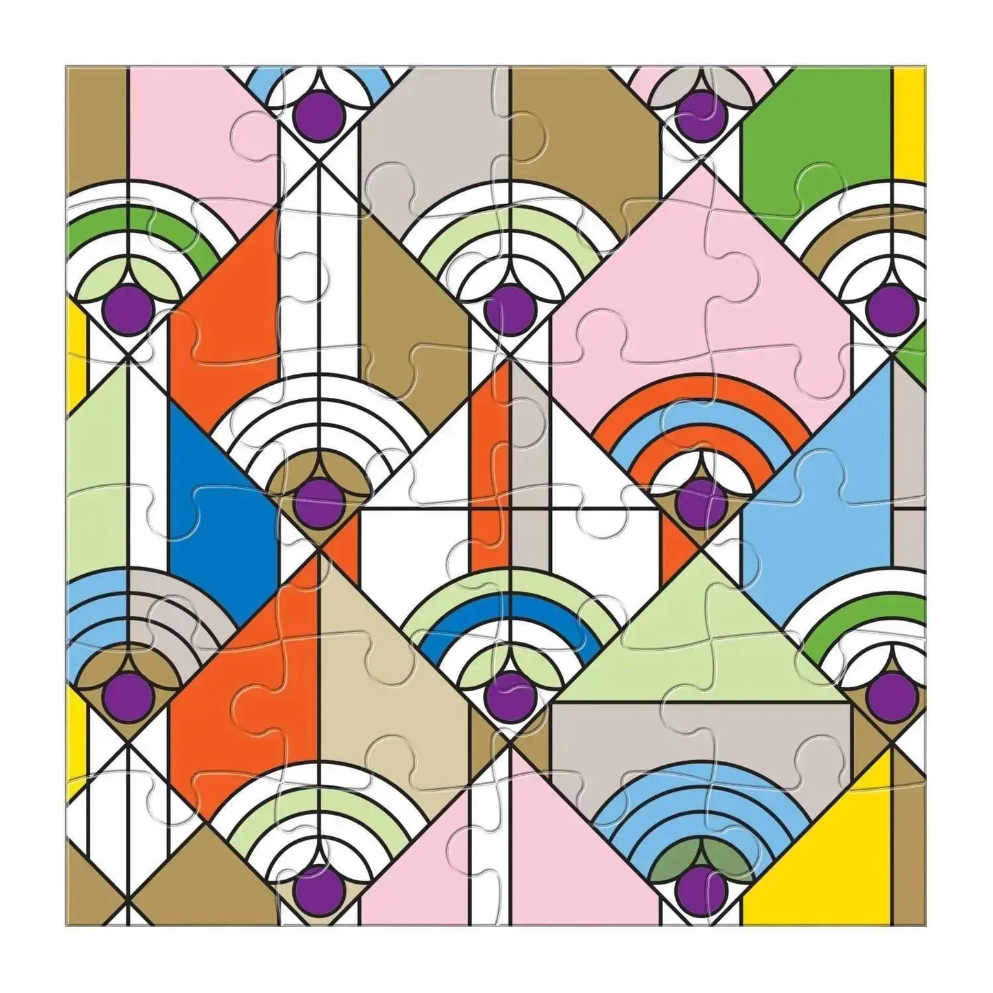 Frank Lloyd Wright Set of 6 25 Piece Wood Jigsaw Puzzle Galison - Chickadees Wooden Toys