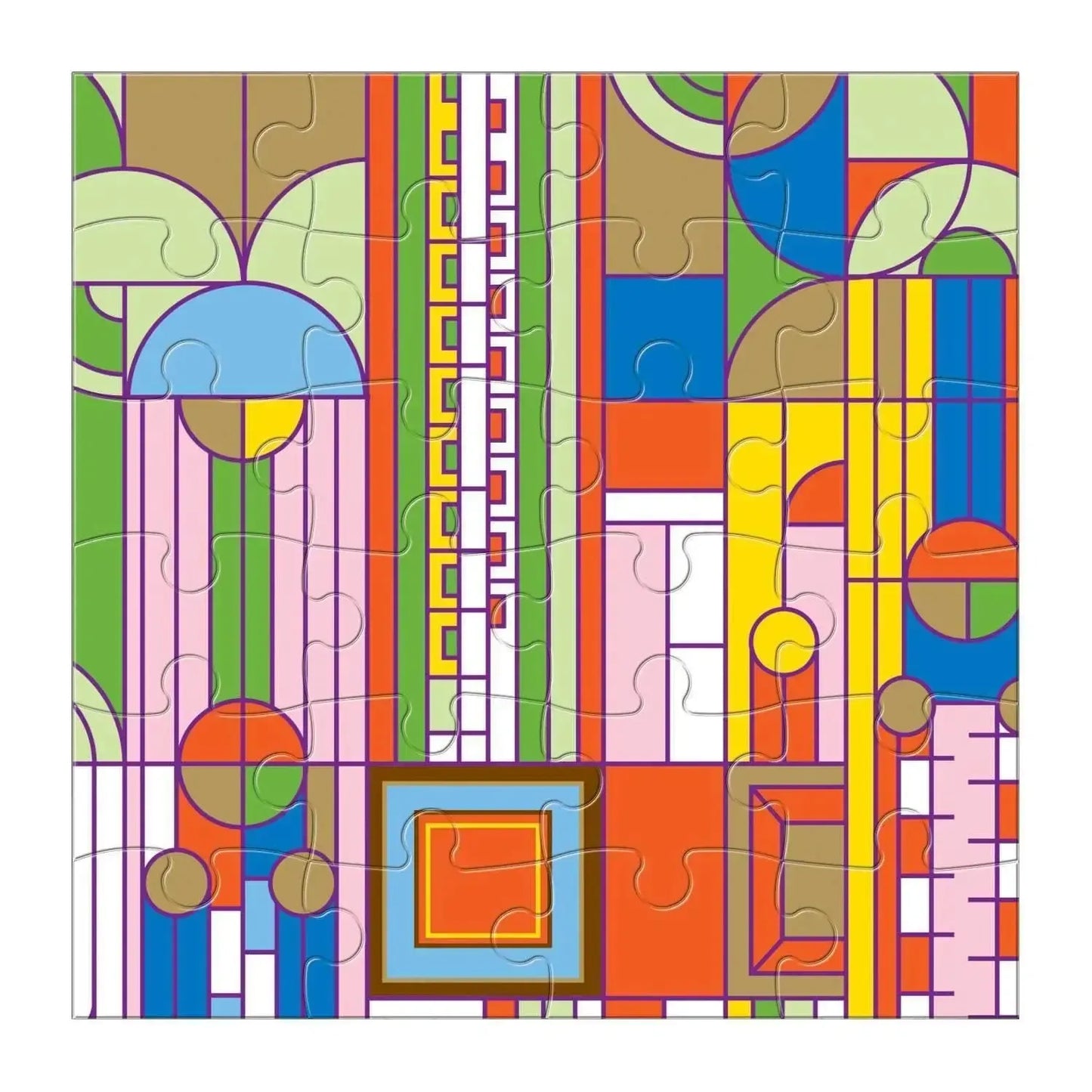 Frank Lloyd Wright Set of 6 25 Piece Wood Jigsaw Puzzle Galison - Chickadees Wooden Toys