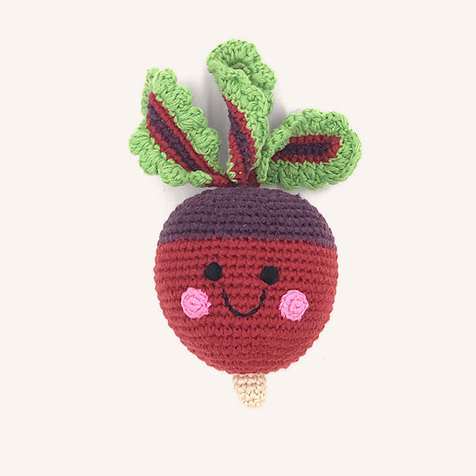 Pretend Play Food Rattle -  Red Beet - Chickadees Wooden Toys