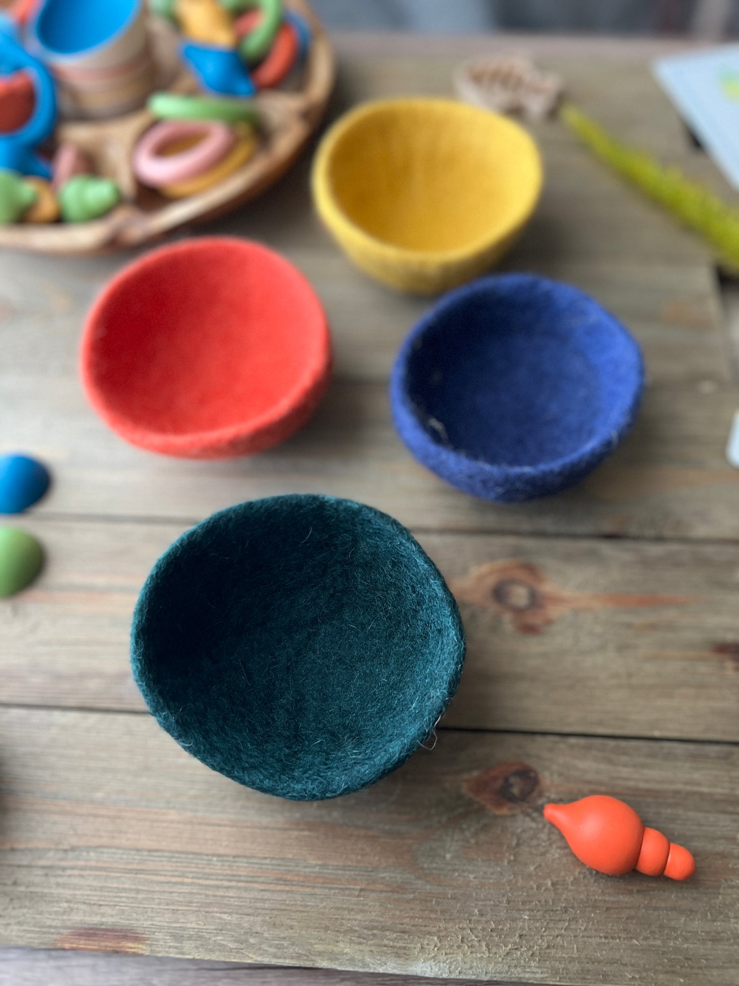 Summer Felt Mini Bowls - Chickadees Wooden Toys