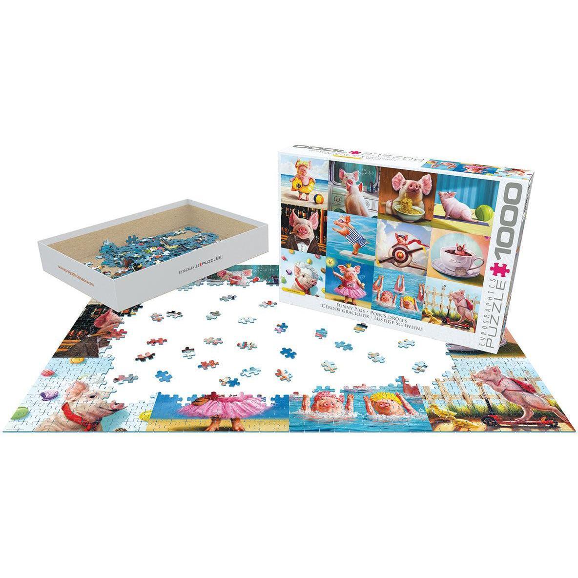 Funny Pigs 1000 Piece Jigsaw Puzzle Eurographics