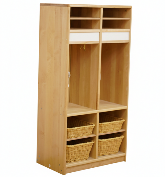 Preschool Cubbies | Double - Chickadees Wooden Toys