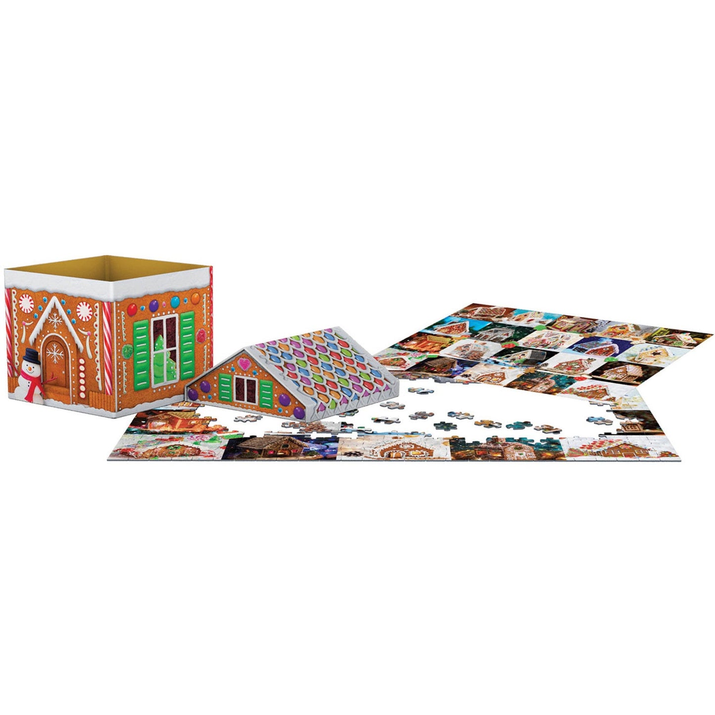 Gingerbread House 550 Piece Jigsaw Puzzle in Tin Eurographics
