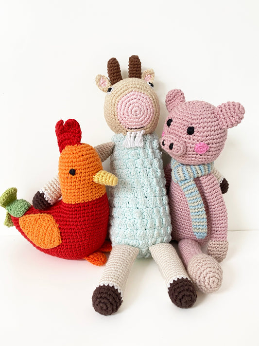 Farm Animal - Plush Goat Kids Toy - Chickadees Wooden Toys