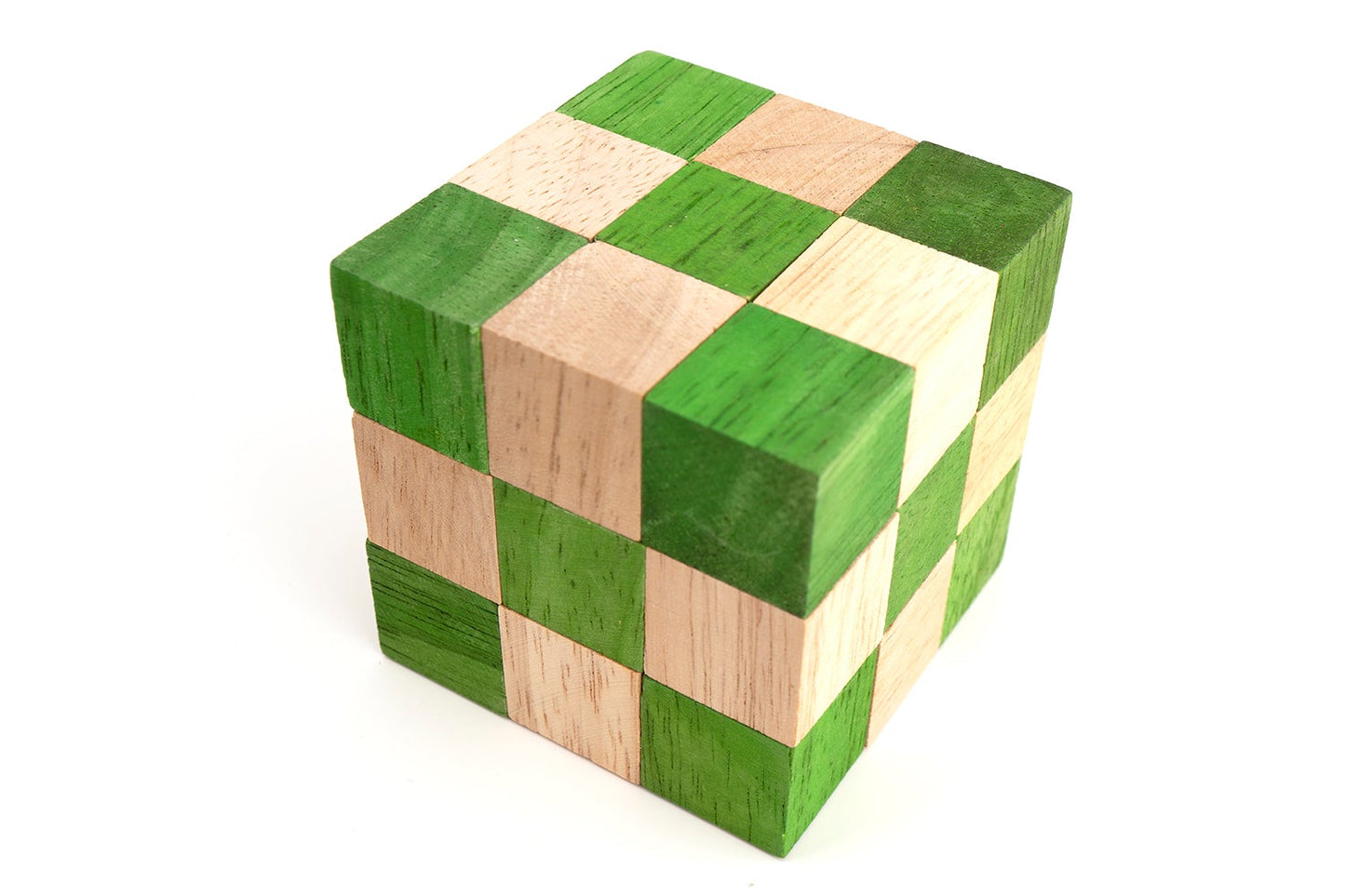 Green Snake Cube - Chickadees Wooden Toys