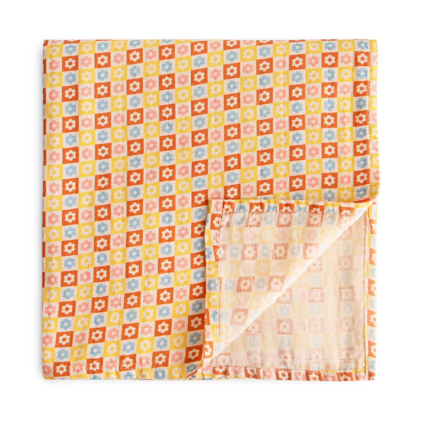 Organic Cotton Muslin Swaddle Blanket - Chickadees Wooden Toys