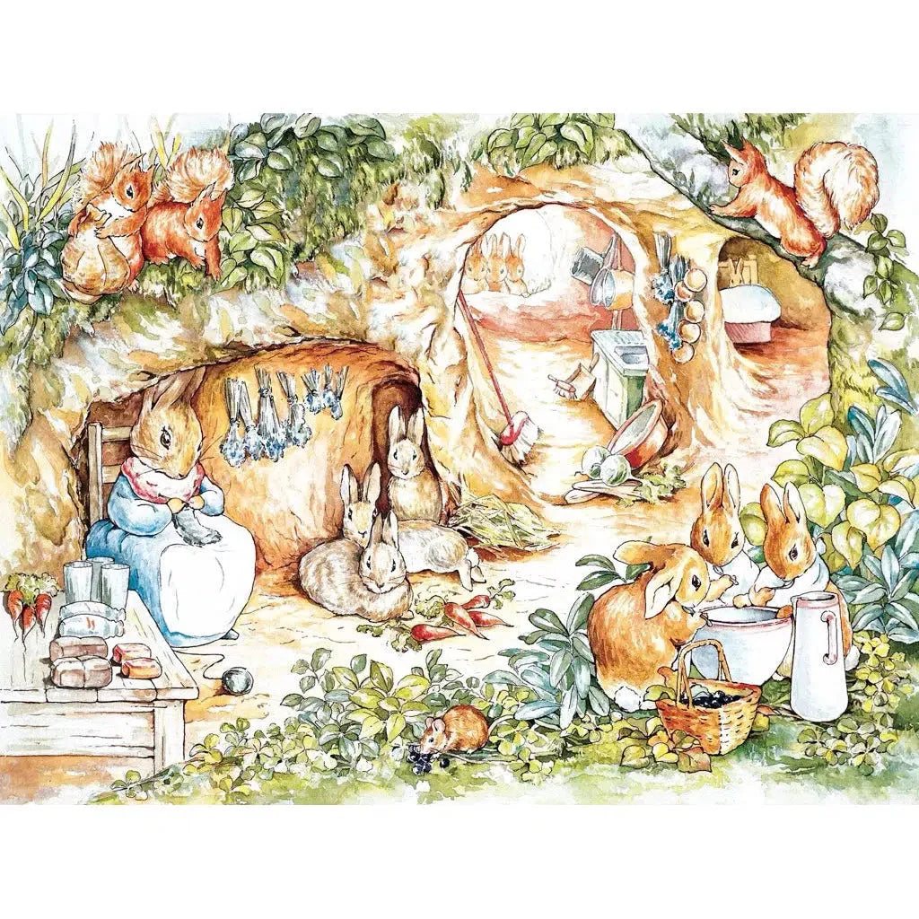 Home Sweet Burrow Peter Rabbit 750 Piece Jigsaw Puzzle NYPC