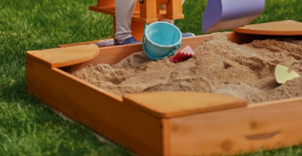 Avenlur Wooden Sandbox – Durable Outdoor Play Area, Perfect for Excavator - Chickadees Wooden Toys