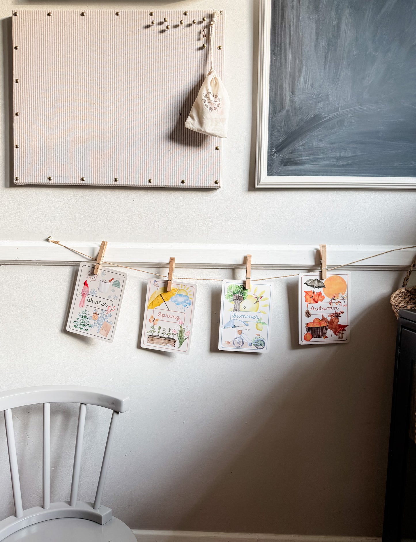 Autumn Season Cards - Chickadees Wooden Toys