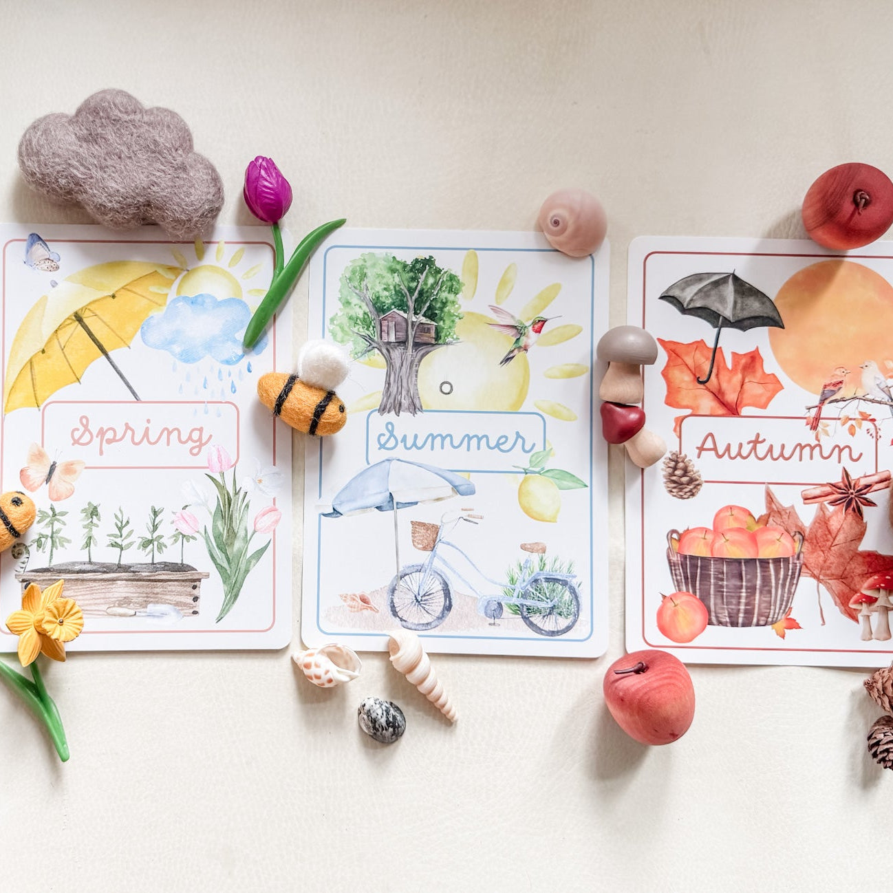 Summer Season Cards - Chickadees Wooden Toys
