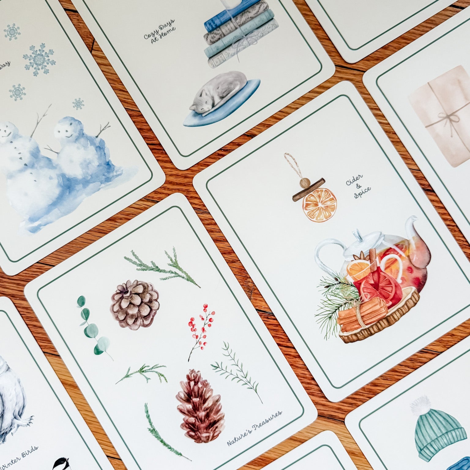 Winter Season Cards - Chickadees Wooden Toys