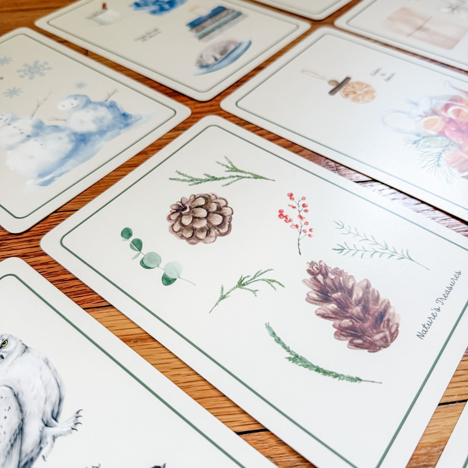 Winter Season Cards - Chickadees Wooden Toys
