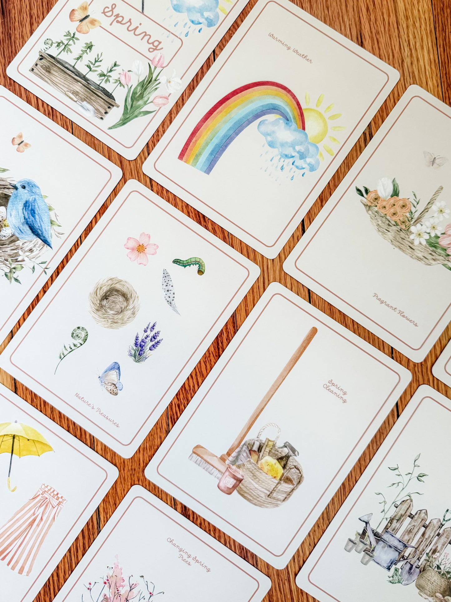 Spring Season Cards - Chickadees Wooden Toys