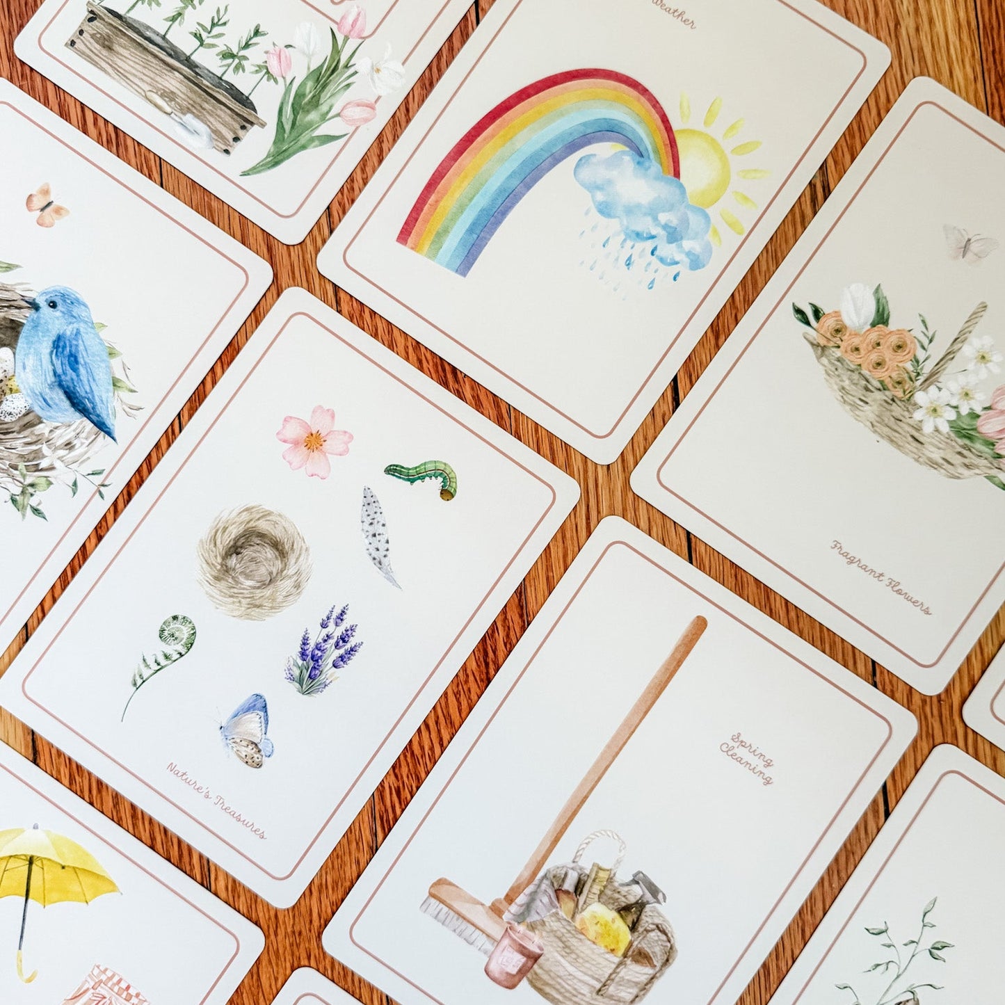 Spring Season Cards - Chickadees Wooden Toys