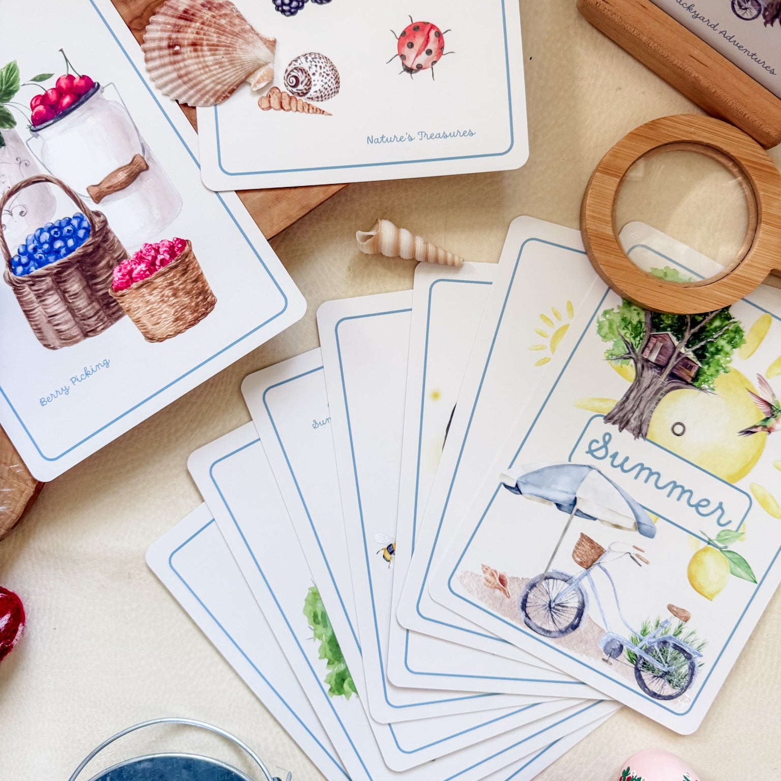 Summer Season Cards - Chickadees Wooden Toys