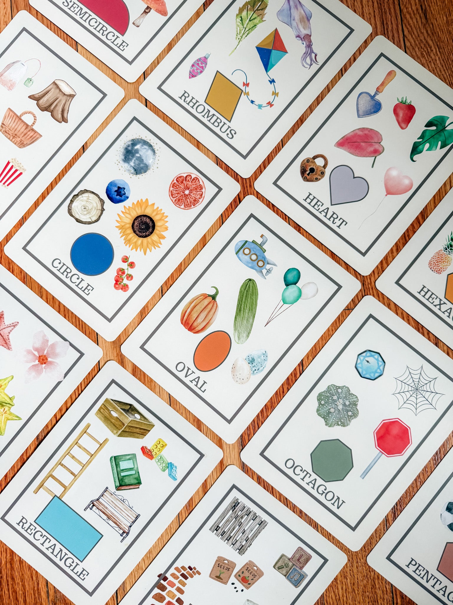 Shapes in the World Around Us Flashcards - Chickadees Wooden Toys