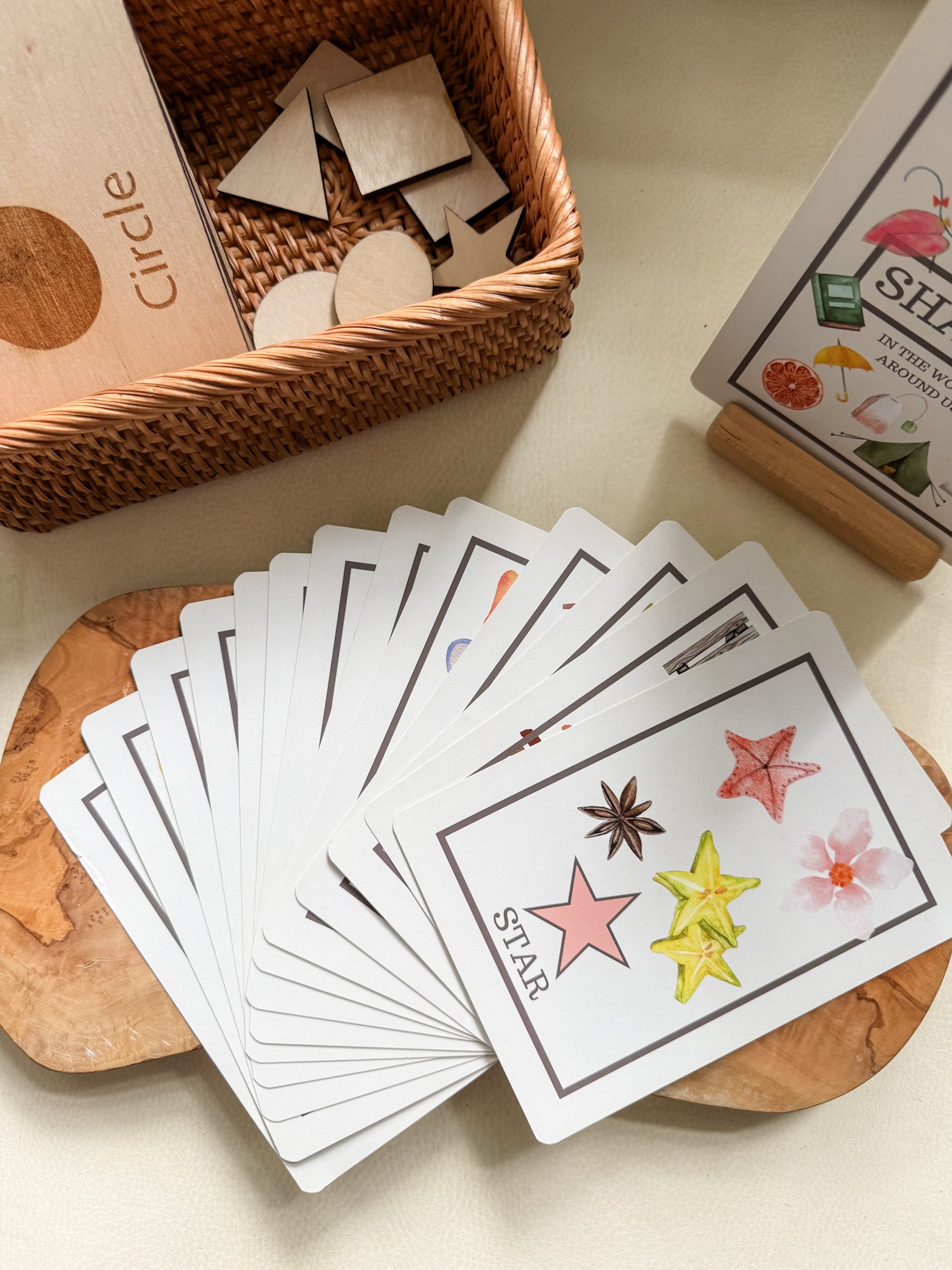 Shapes in the World Around Us Flashcards - Chickadees Wooden Toys