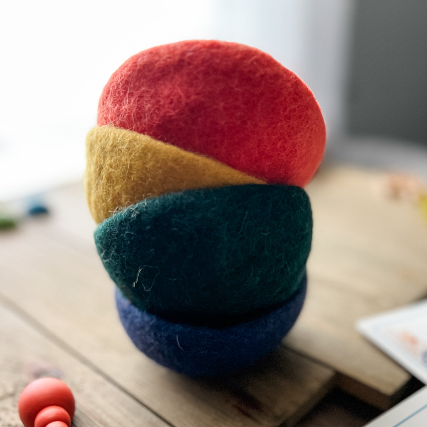 Summer Felt Mini Bowls - Chickadees Wooden Toys