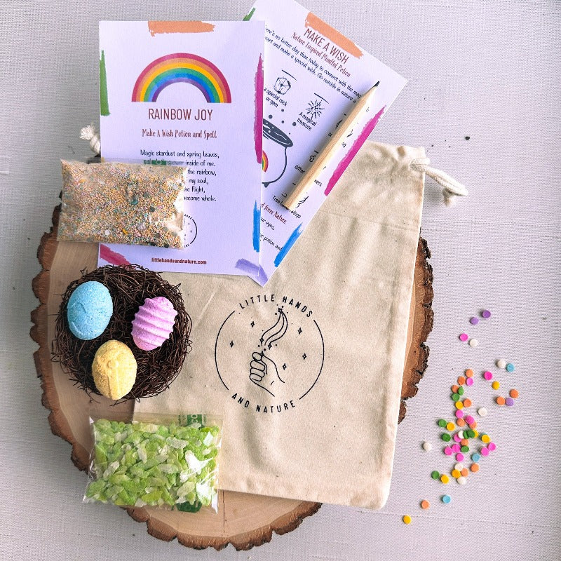 Rainbow Joy Potion Pouch - Party Favor - Chickadees Wooden Toys