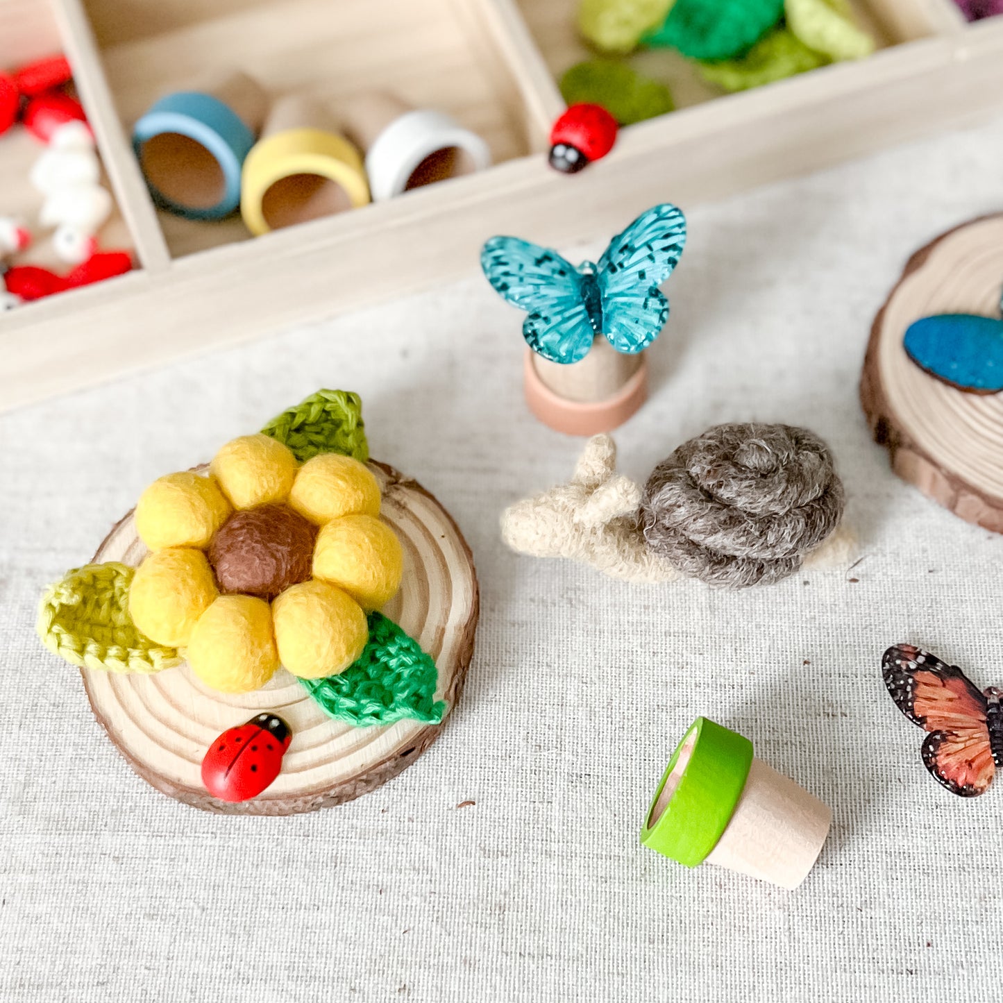 Garden Tinker Tray - Chickadees Wooden Toys