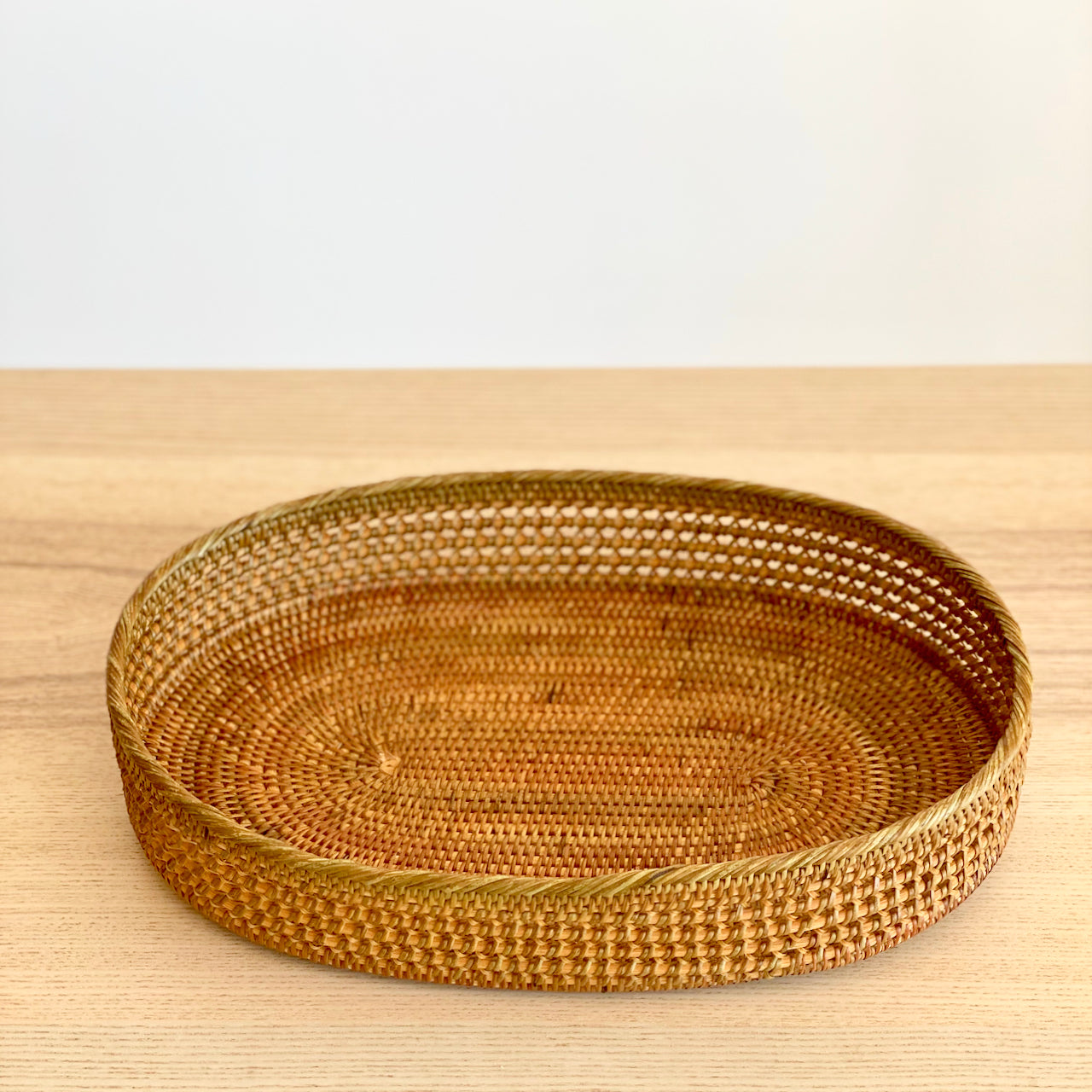 Bali Oval Rattan Woven Tray - Chickadees Wooden Toys