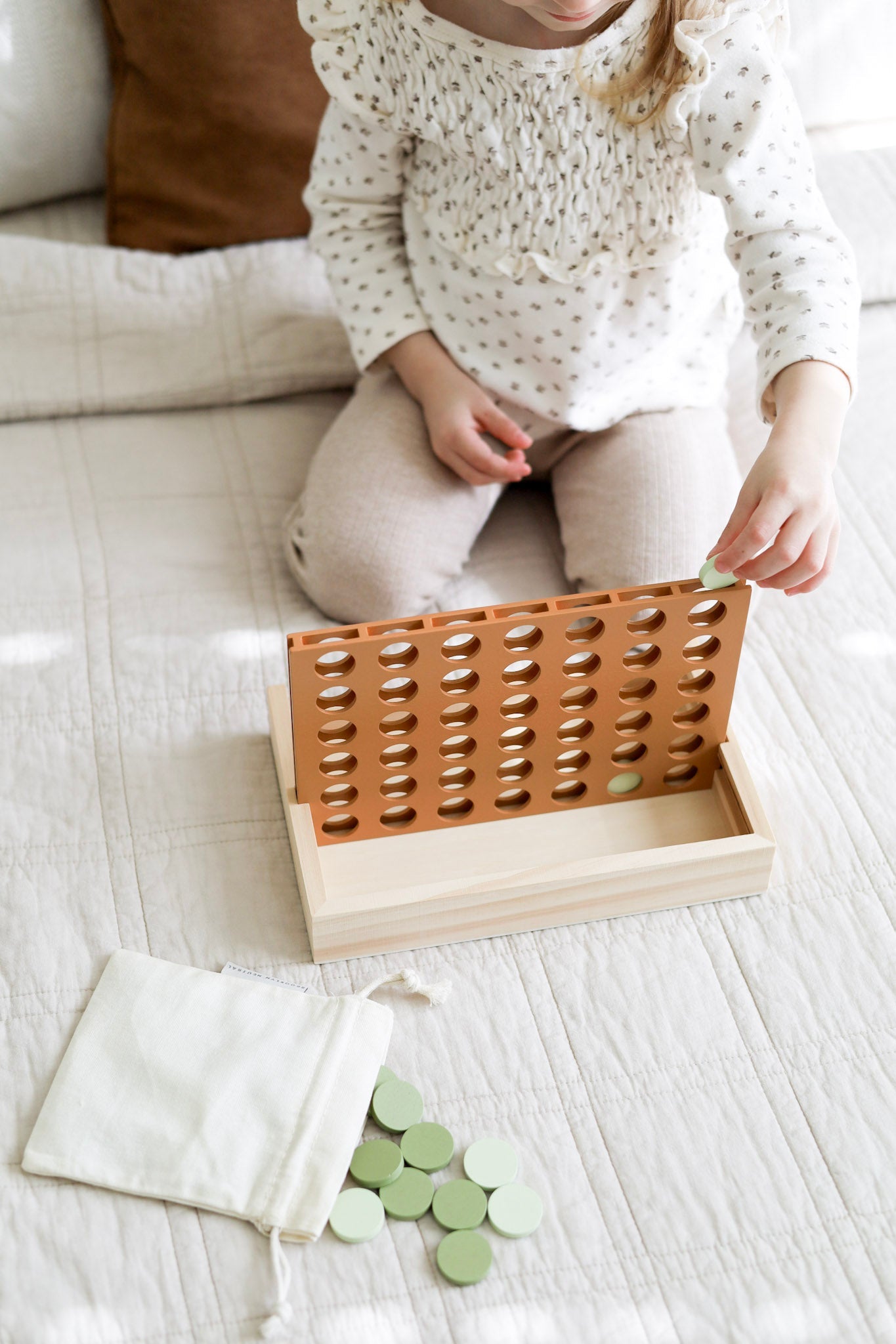 Wooden Four in a Row - Chickadees Wooden Toys