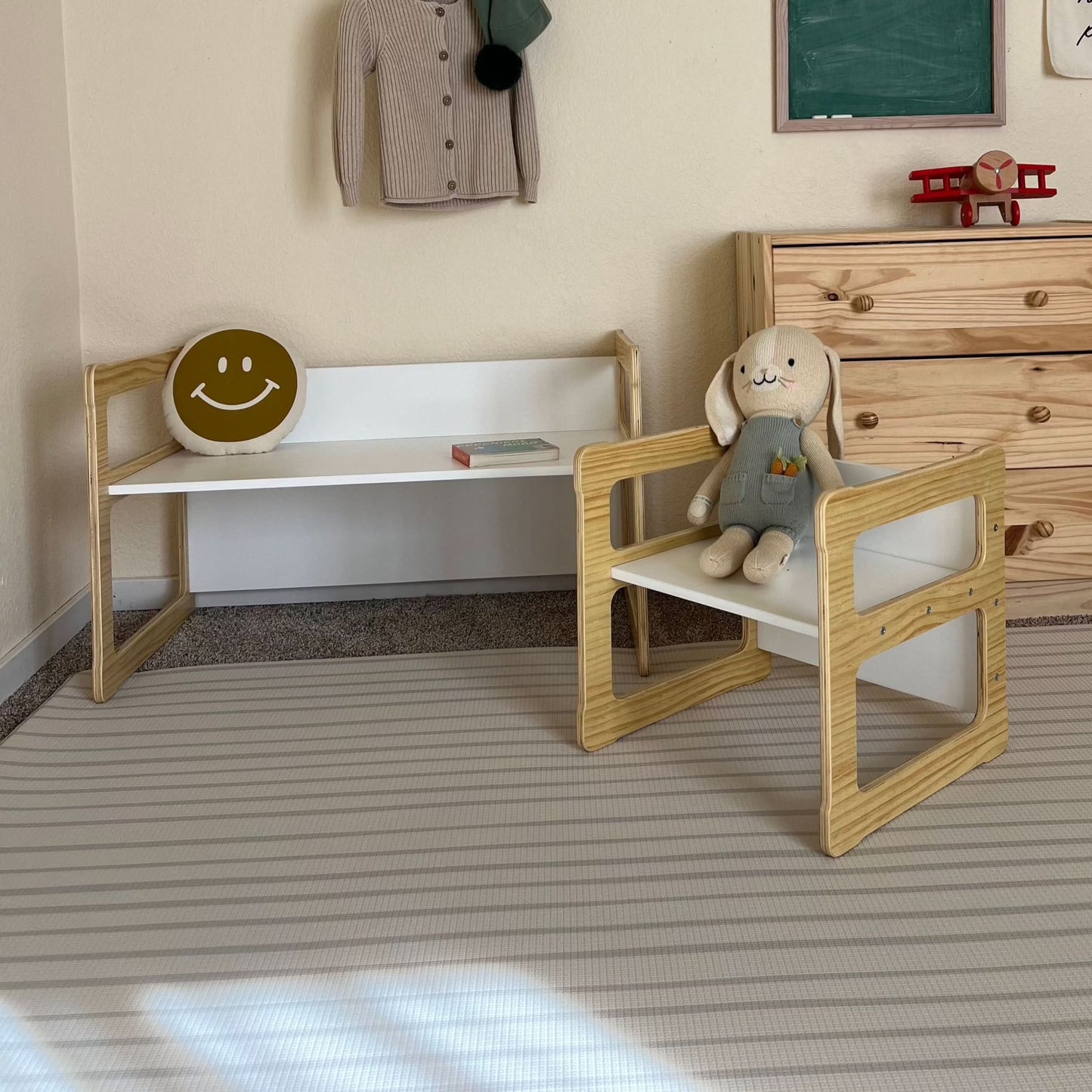 Hanover Weaning Table & Chair Set for Toddlers | Montessori-Style Wood Furniture - Chickadees Wooden Toys