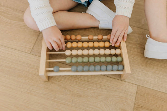 Neutral Wooden Abacus - Chickadees Wooden Toys