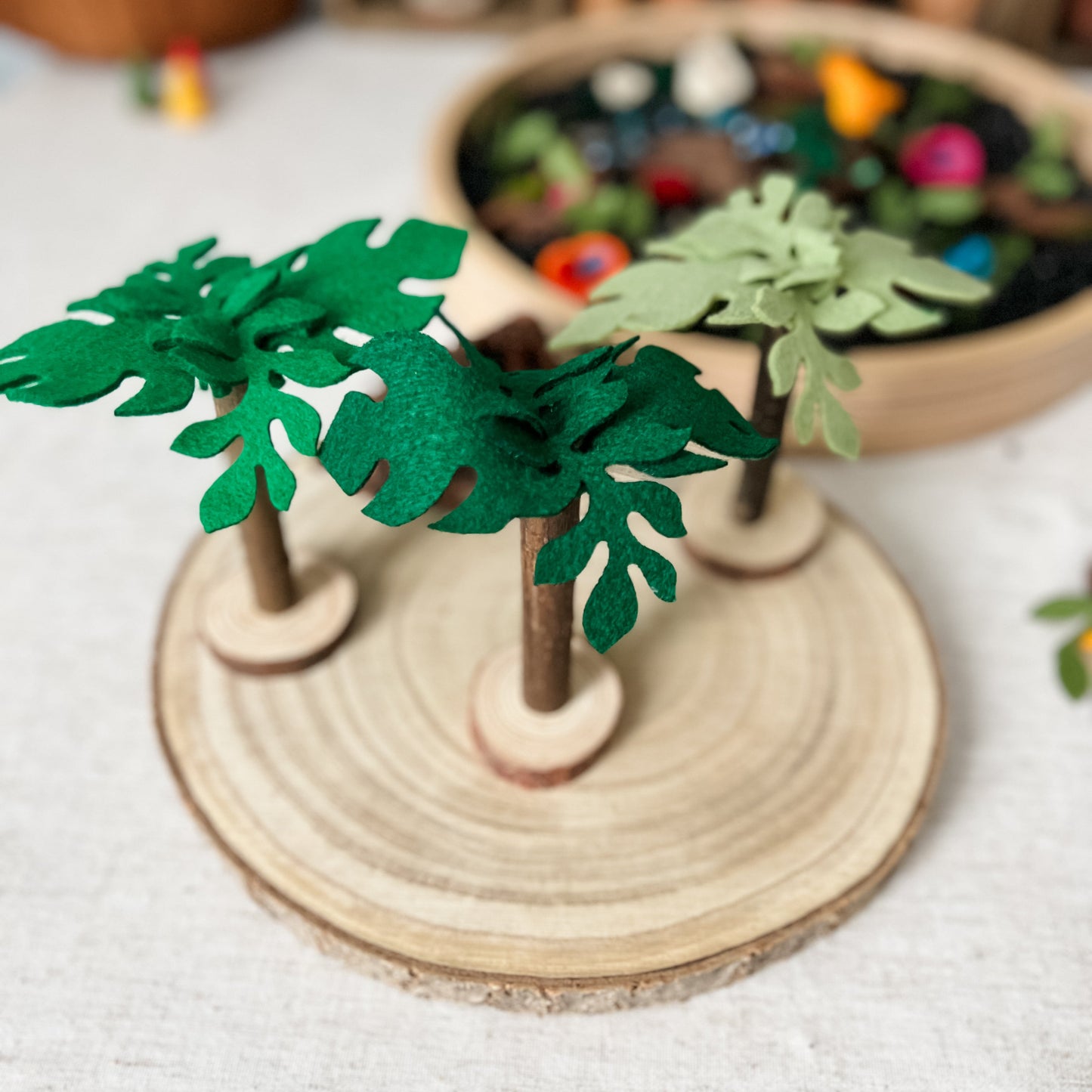Rainforest Trees - Chickadees Wooden Toys