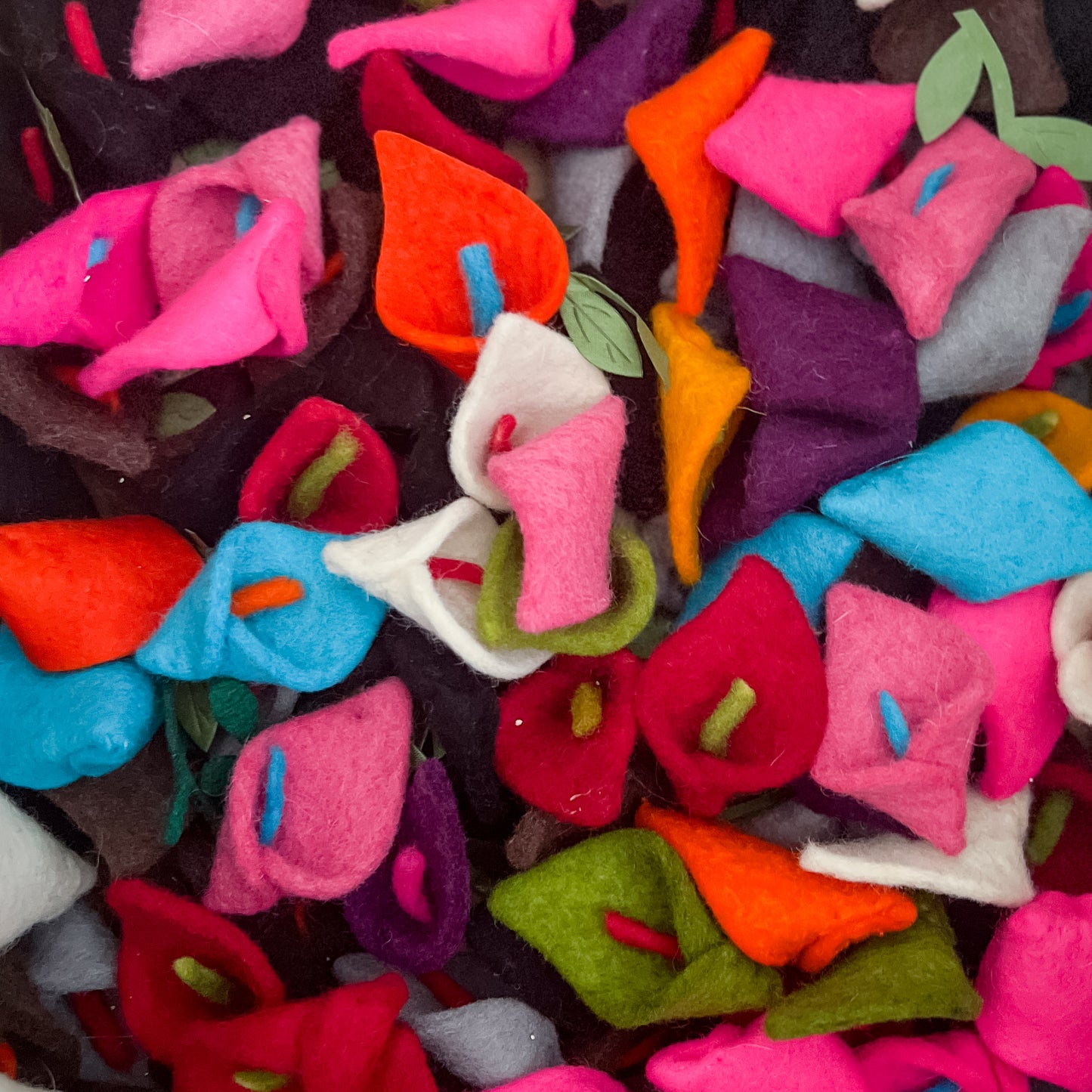 Vibrant Felt Lily Flowers