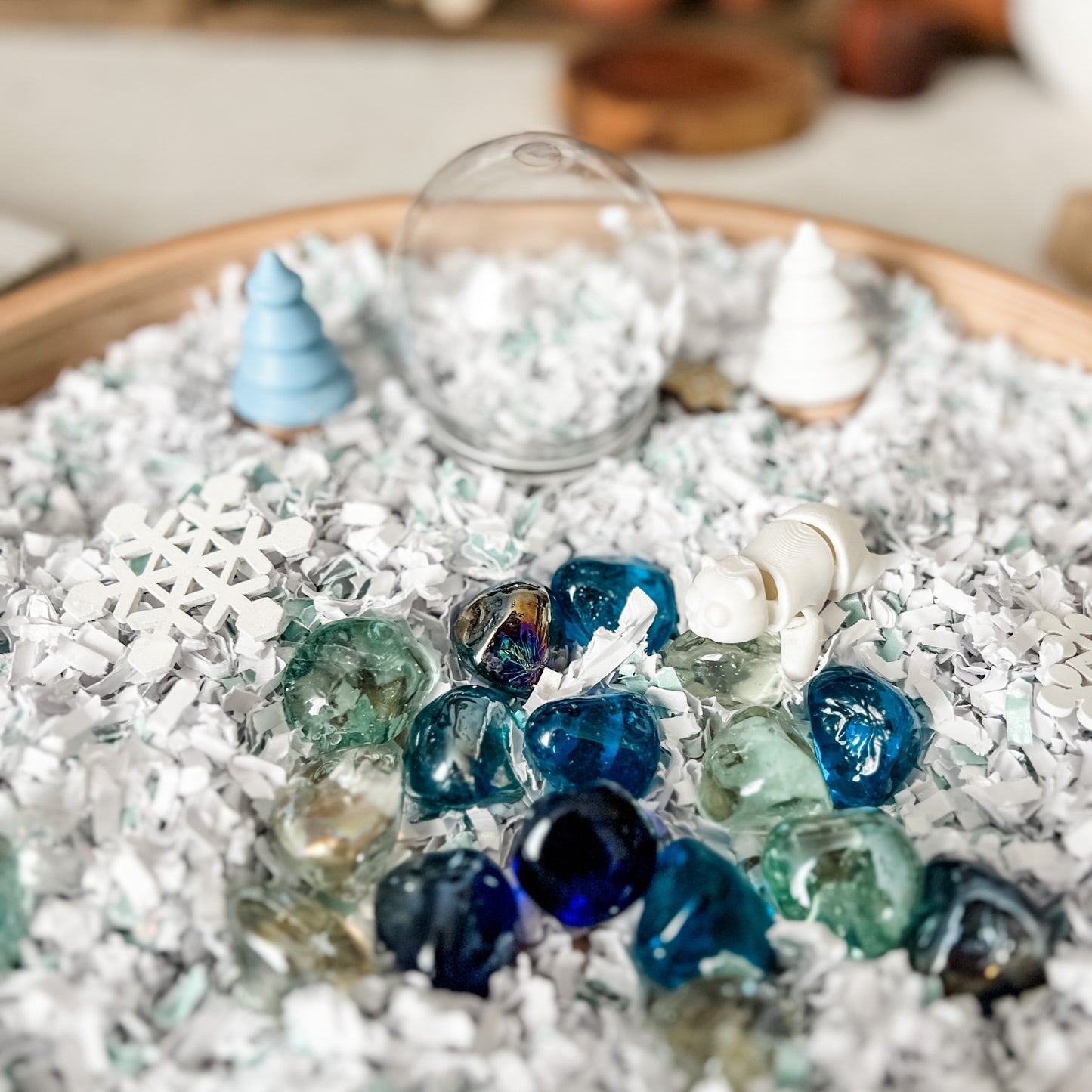 Arctic Dig & Play Sensory Bin - Chickadees Wooden Toys