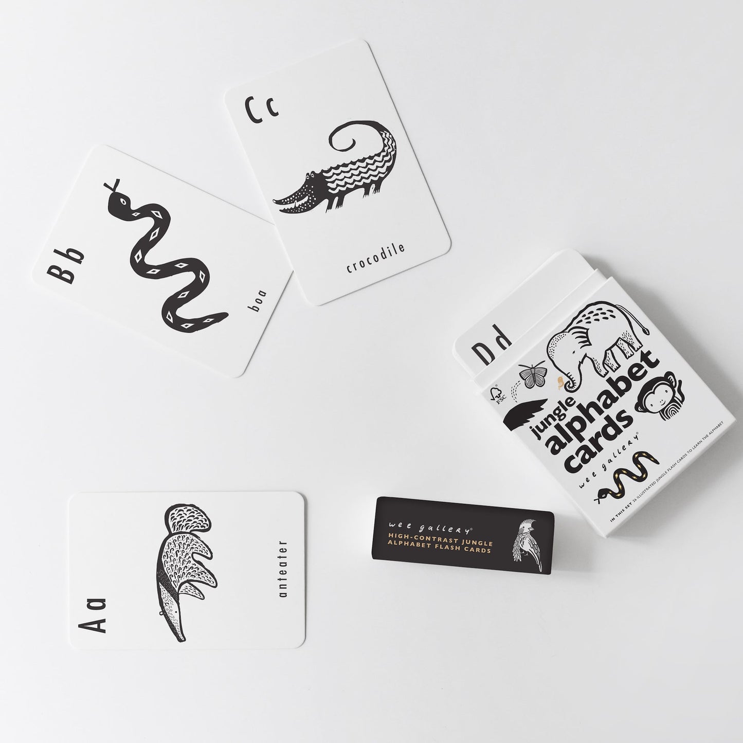 Jungle Alphabet Cards - Chickadees Wooden Toys