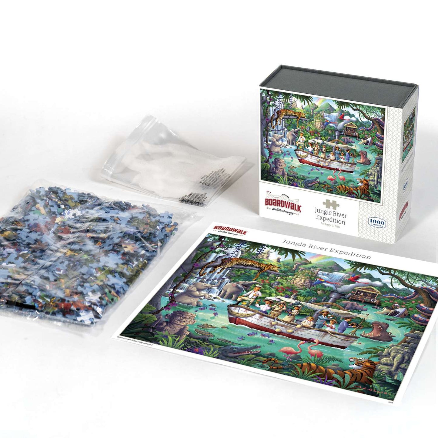 Jungle River Expedition 1000 Piece Jigsaw Puzzle Boardwalk