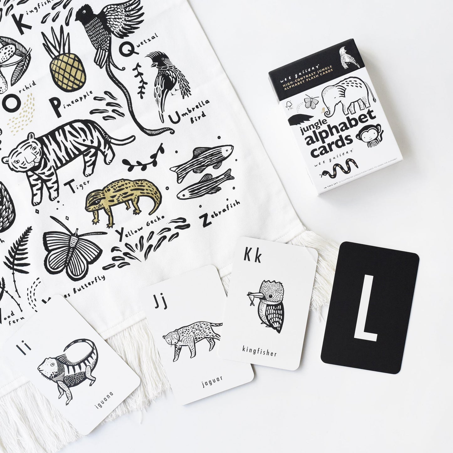 Jungle Alphabet Cards - Chickadees Wooden Toys
